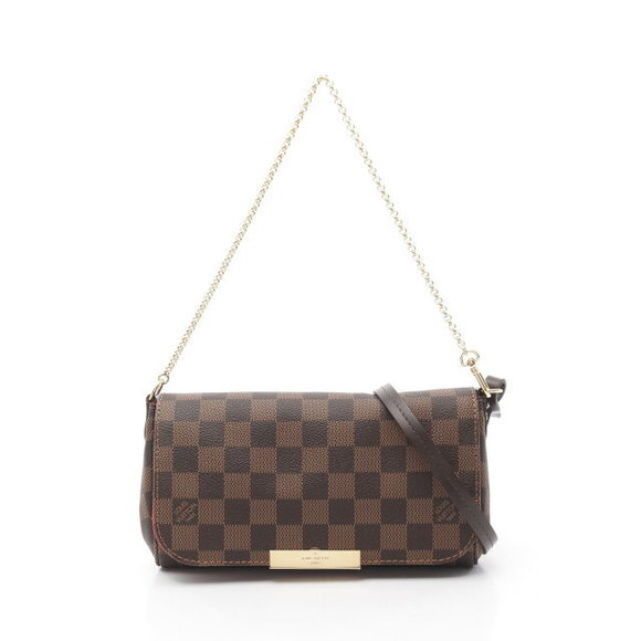 Louis Vuitton Favorite Handbag Leather Damier Brown - Picture 1 of 7